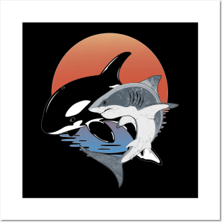 Orca and Great White Posters and Art